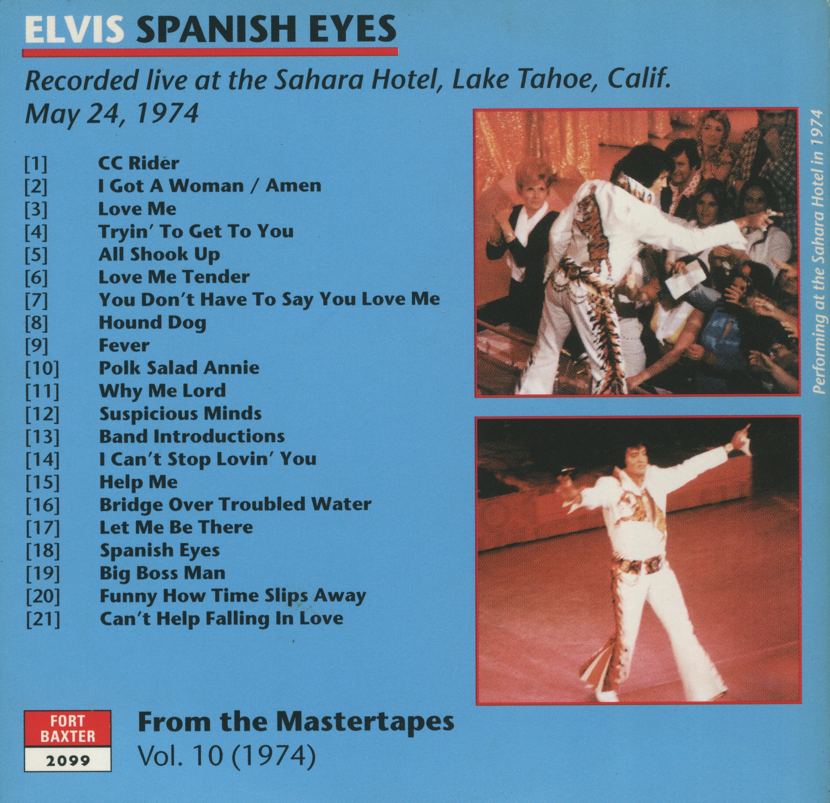 Elvis Presley  Spanish Eyes Live At Lake Tahoe 1974 : Back